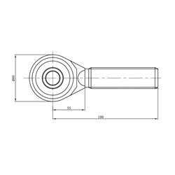 Łącznik centralny kat. 2 36x3 420-580MM, tuba 295 mm, z główką kulową dwustronnie BASIC-347772787