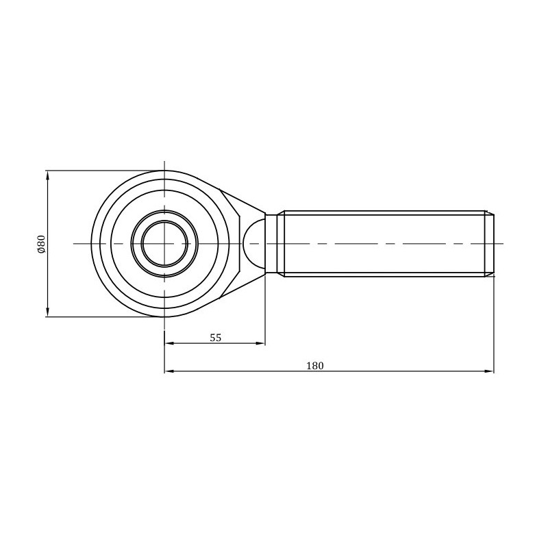 Łącznik centralny kat. 2 36x3 420-580MM, tuba 295 mm, z główką kulową dwustronnie BASIC-347772787