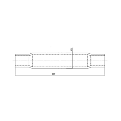 Łącznik centralny kat. 2 36x3 420-580MM, tuba 295 mm, z główką kulową dwustronnie BASIC-347617585