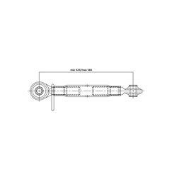 Łącznik centralny kat. 2 36x3 420-580MM, tuba 295 mm, z główką kulową dwustronnie BASIC-347617581