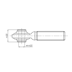 Łącznik centralny kat. 2 36x3 420-580MM, tuba 295 mm, z główką kulową dwustronnie BASIC-347772788