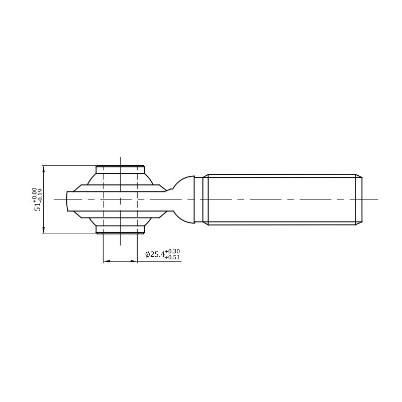 Łącznik centralny kat. 2 36x3 420-580MM, tuba 295 mm, z główką kulową dwustronnie BASIC-347772788