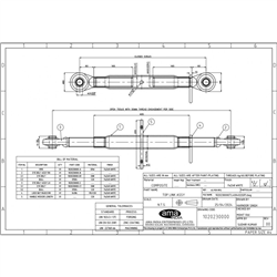 Łącznik centralny kat. 2 40x3 535-755 mm z główką kulową dwustronnie BASIC-347620110