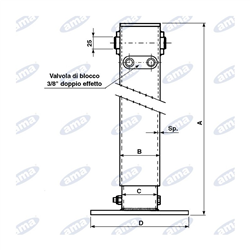 Hydrauliczna stopa podporowa, 400mm, 2824/4241 kg-347613166