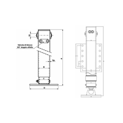 Hydrauliczna stopa podporowa, 500mm, 2824/4241 kg-347613168