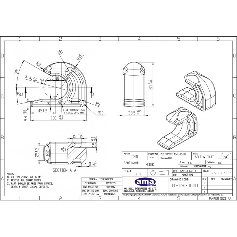 Hak kuty euro fi 42 mm-347617701