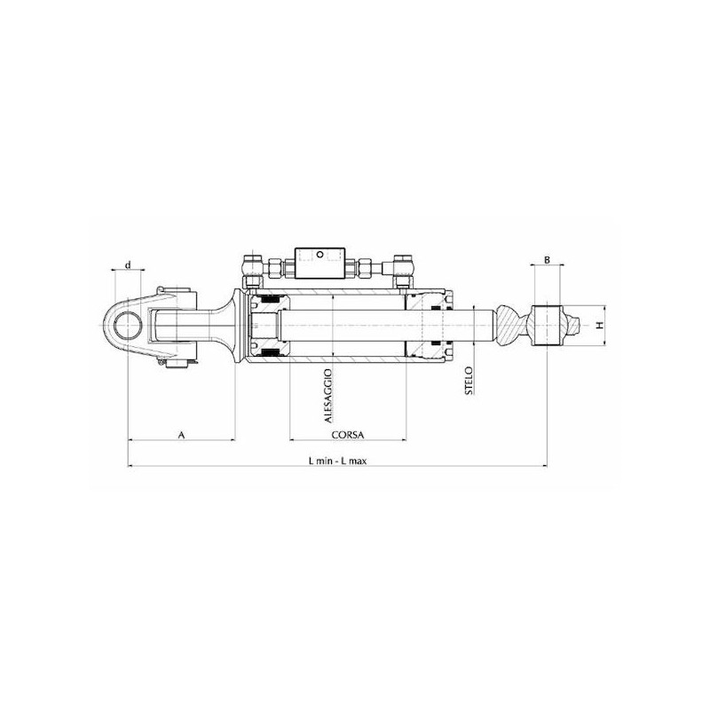 Łącznik hydrauliczny kat. 2 z głowicą, 600/835-347608975
