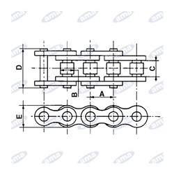Łańcuch rolkowy Ecoplus 16B-1, UNI 1-347619289