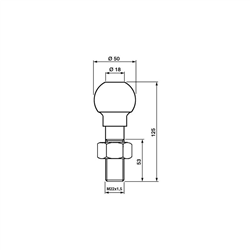 Kula 50 mm z zaczepem M22x1,5-347607118