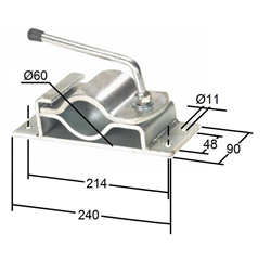 Uchwyt do okręgłej stopy podporowej F60 mm-347616183