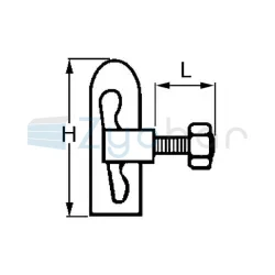 Zamknięcie burty przyczepy 70x35mm-347609028
