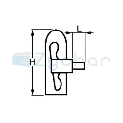 Zamknięcie burty przyczepy 70x13mm-347609030