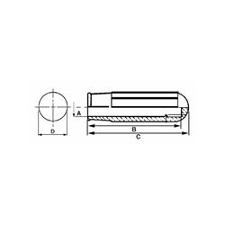 Uchwyt gumowy nasadzany 16x86mm-347609307