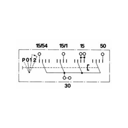 Stacyjka 4-pozycyjna, Fiat/Ford: 5154401-347613625