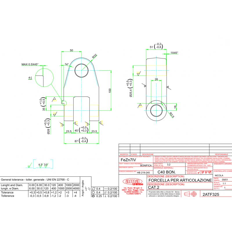 Głowica przegubowa łącznika, otwór mocujący do ciągnika 25,4 mm/G100 mm-347620023