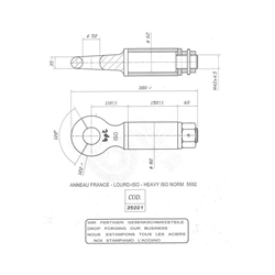 Ucho zaczepu, obracane 17000kg-347620850