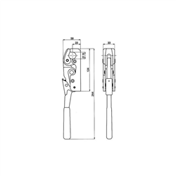Zamknięcie burty przyczepy 264x50mm-347609685