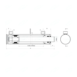 Siłownik hydrauliczny 40x20x100mm-347611661