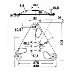 Dysk roboczy do VICON trójkątny MOD.167/240, MOD.9894-347615612