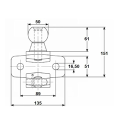 Zaczep holowniczy 3000kg kula 51mm-347609719