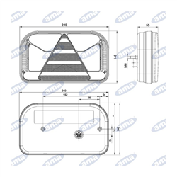 Tylna lampa lewa wielofukcyjna LED 12-36 V-347621656