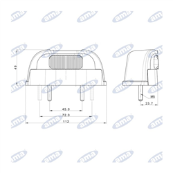 Lampa podświetlenia tablicy rejestracyjnej LED 12-24V-347618623