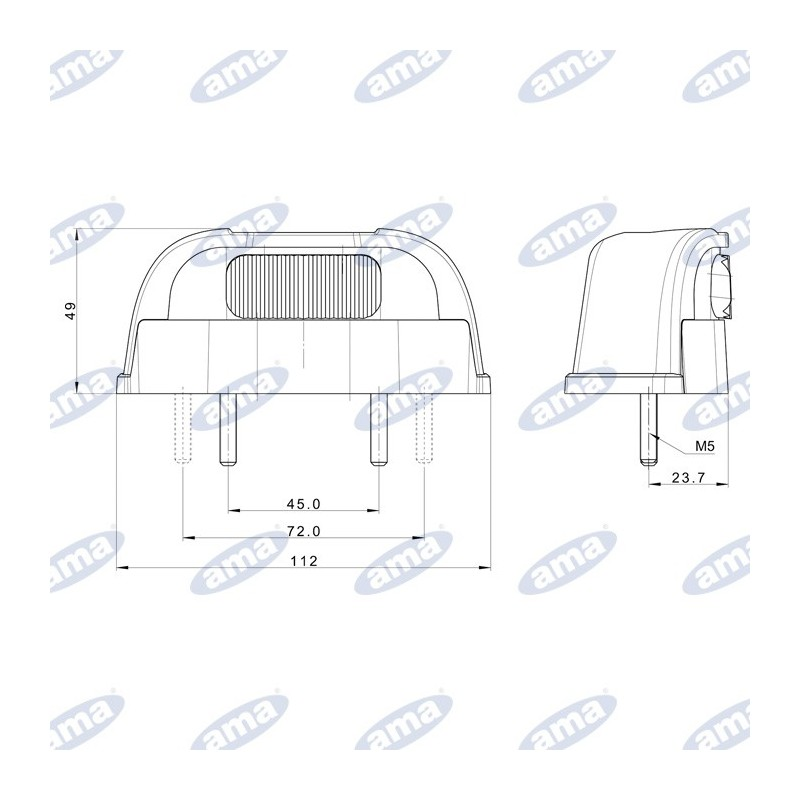 Lampa podświetlenia tablicy rejestracyjnej LED 12-24V-347618623
