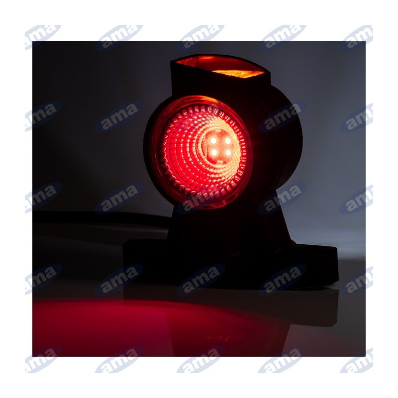 Lampa lewa obrysowa biało-pomaraczowo-czerwona LED 12-36V-347618638
