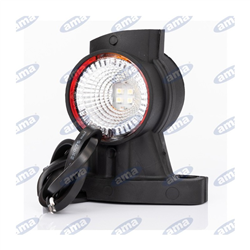 Lampa lewa obrysowa biało-pomaraczowo-czerwona LED 12-36V-347618639