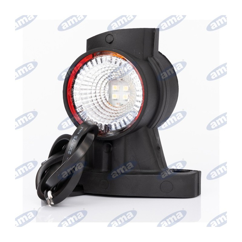 Lampa lewa obrysowa biało-pomaraczowo-czerwona LED 12-36V-347618639