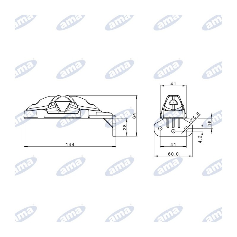 Komplet, lewa i prawa lampa obrysowa LED-347618629