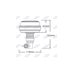Lampa ostrzegawcza LED 12-24V z elastycznym uchwytem-347617645
