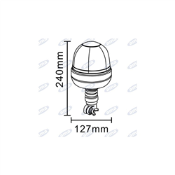 Lampa ostrzegawcza 12V-55W  z elastycznym uchwytem-347616632