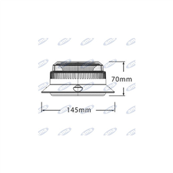 Lampa ostrzegawcza LED 12-24V montowana na magnes-347617647