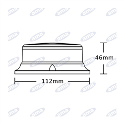 Lampa ostrzegawcza LED płaska 12-30V montowana na magnes-347618409