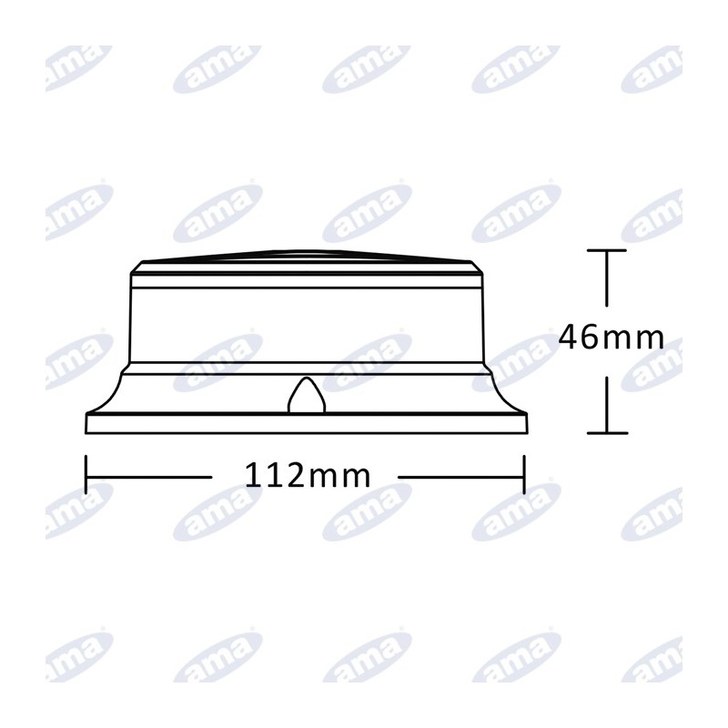 Lampa ostrzegawcza LED płaska 12-30V montowana na magnes-347618409