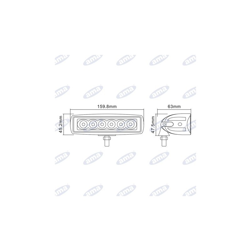 Światło robocze led 10-36V 18W 1260LM-347618370
