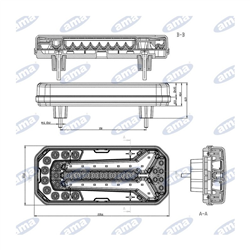 Tylna lampa wielofukcyjna LED 12-24 V z dynamiczną strzałką-347618648