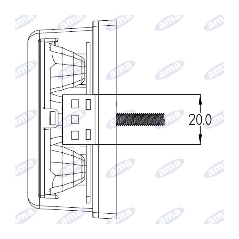 Uniwersalna prawa tylna lampa led 12-24v z dodatkowym oświtleniem tablicy rejestracyjnej-347618414