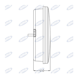 Okrągła tylna lampa led z podświetleniem tablicy 12-24V O 140MM-347618424