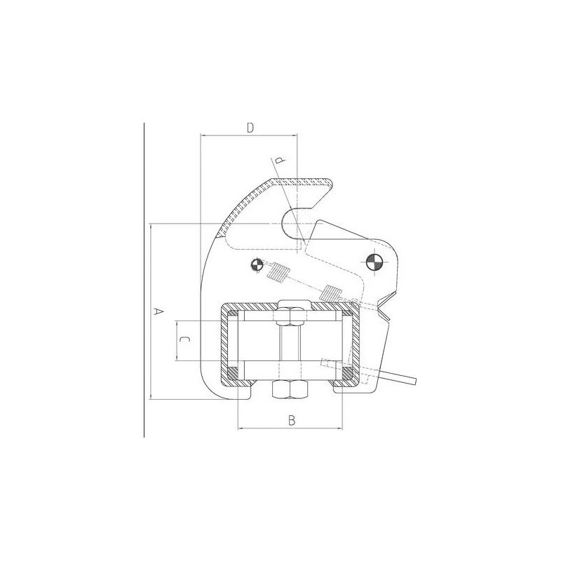 Hak dolny na kulę 22 mm-347610179