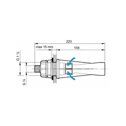 Mieszadło zbiornika, gwint 1/2'', ?1,5mm Arag-347615104