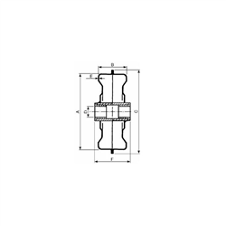 Stalowe koło 400x140mm z nylonowym pierścieniem-347613308
