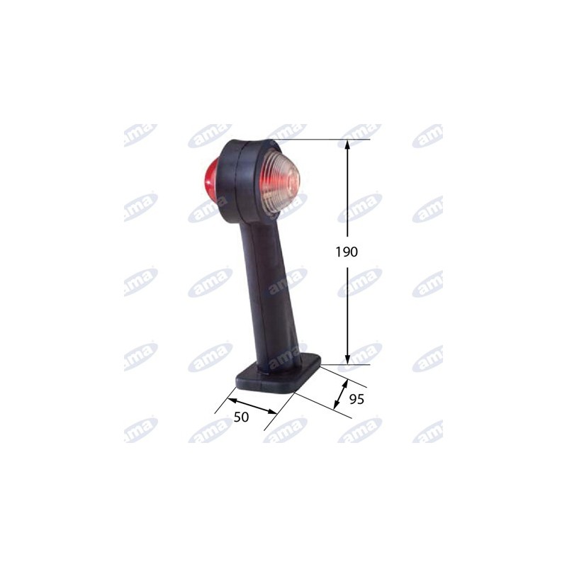 Lampa obrysówka przyczepy LED (czerwone i białe)-347616493