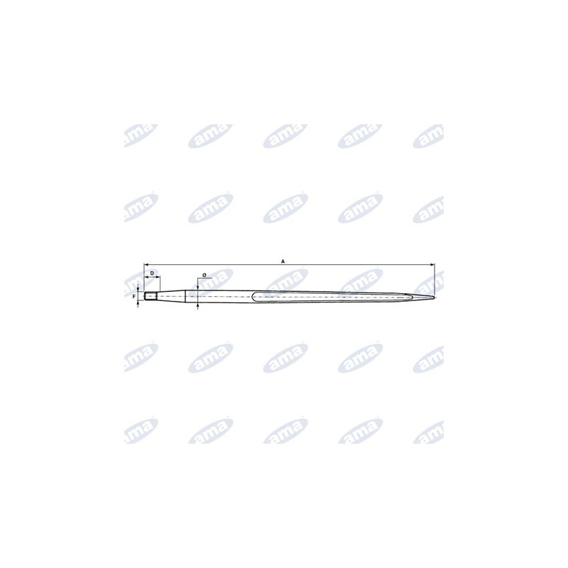 Ząb prosty  1400 mm na gwint M22x1,5-347617177
