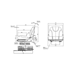 Fotel z amortyzacją mechaniczną AMA SEAT-347610413