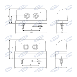 Lampa podświetlenia tablicy rejestracyjnej LED 10-30V-347618631
