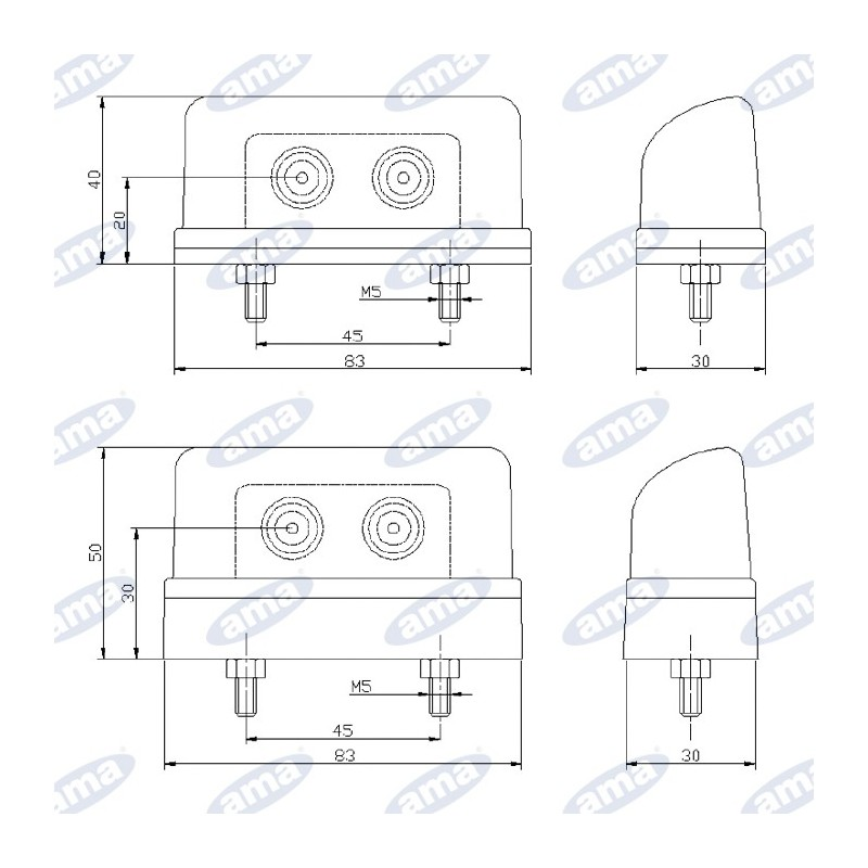Lampa podświetlenia tablicy rejestracyjnej LED 10-30V-347618631