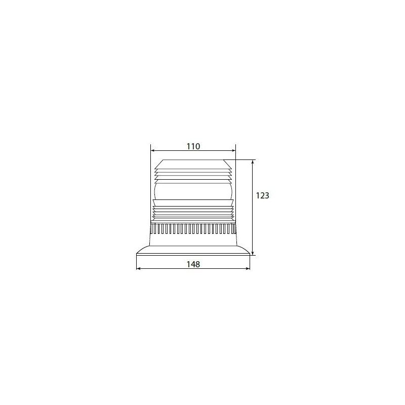 Lampa ostrzegawcza LED 12-80V, z płaska podstawą-347614706