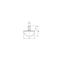 Amortyzator gumowy z gwintem M12x75-347614581